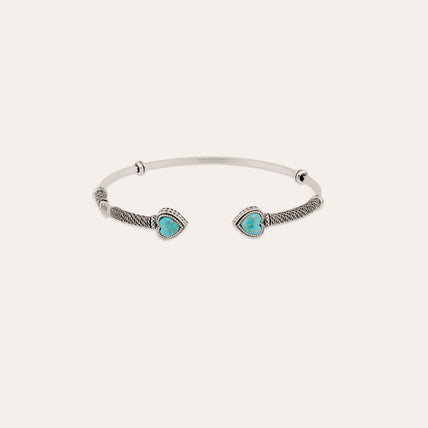 Bracelet Duality Amore argenté - Turquoise