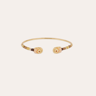 Duality Scaramouche small enamel bracelet in gold