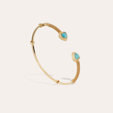 Bracelet Duality Amore doré - Turquoise