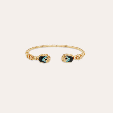 Bracelet Duality grand Scaramouche Torsade émail doré