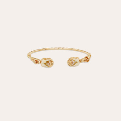 Pulsera Duality «Grand Scaramouche» de torsade , con esmalte dorado