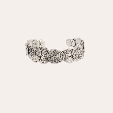 Eclipse fine silver-plated bangle bracelet