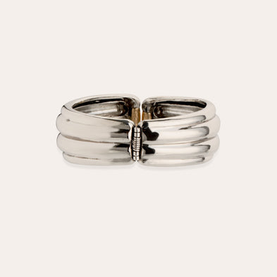 Bracelet Ecume bicolore argenté