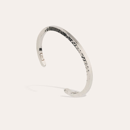 Pulsera Eliot martillada plateada