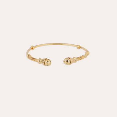 Bracelet Epique Comète strass grand modèle doré
