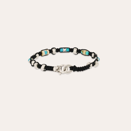 Pulsera Ewen plateada - Turquesa