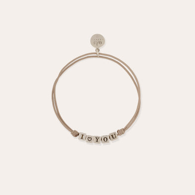 Bracelet lien I Love You argenté