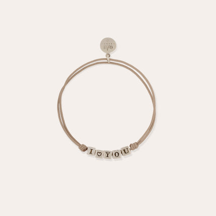 Bracelet lien I Love You argenté