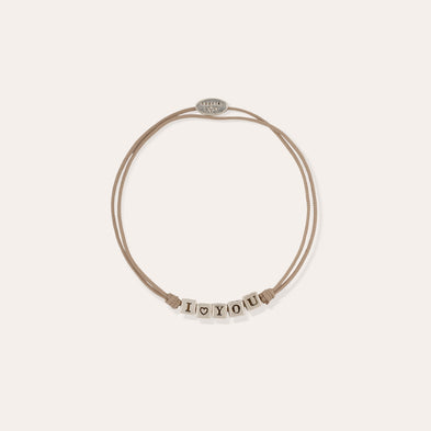 Bracelet lien I Love You argenté