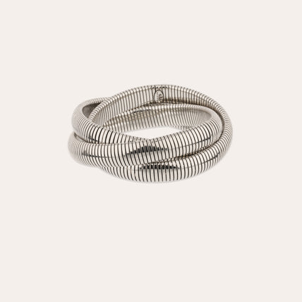Three-row silver-plated Infinity bracelet