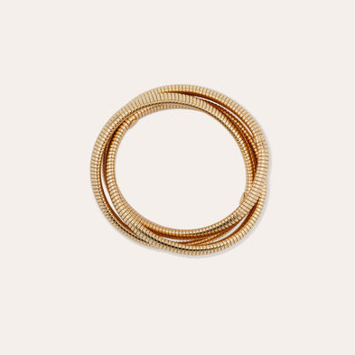 Bracelet Infinity trois rangs doré