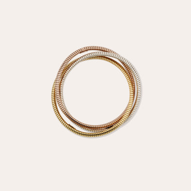 Bracelet Infinity trois rangs petit modèle bicolore