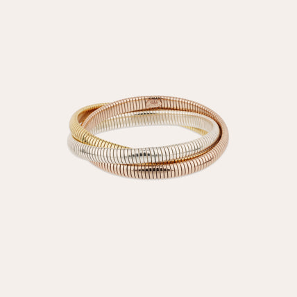 Small two-tone three-strand Infinity bracelet