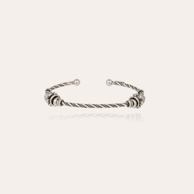 Bracelet jonc Torsade petit modèle argenté