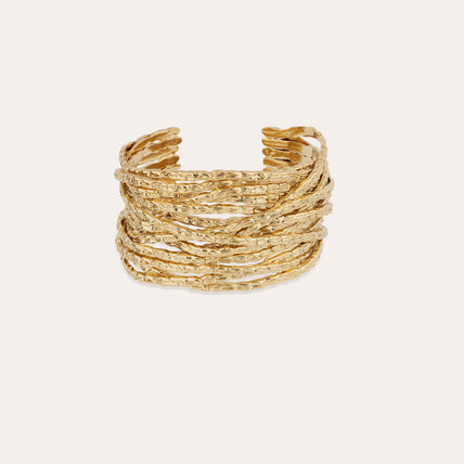 Pulsera tipo brazalete Liane dorada