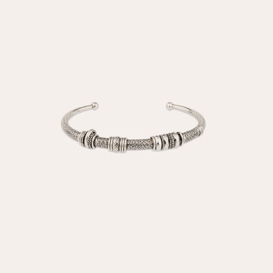 Maranzana hammered fine silver-plated bracelet