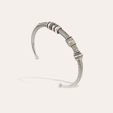 Maranzana hammered fine silver-plated bracelet
