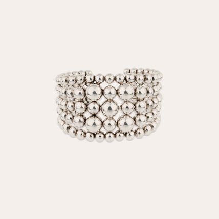Pulsera Multiperla plateada