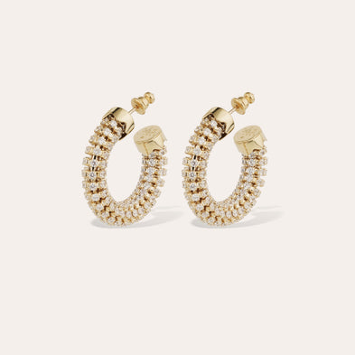 Orecchini a cerchio Bellina con strass