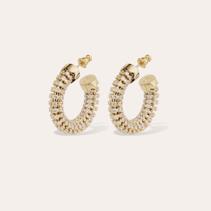 Orecchini a cerchio Bellina con strass