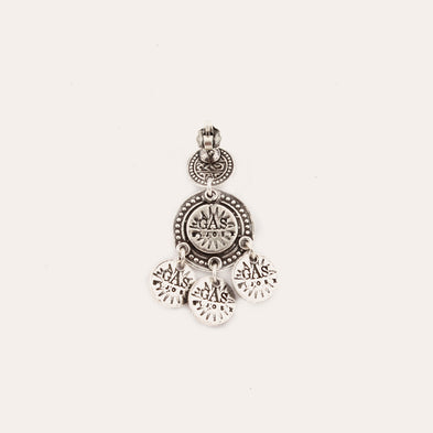 Boucles d'oreilles Sequin deux rangs argentées