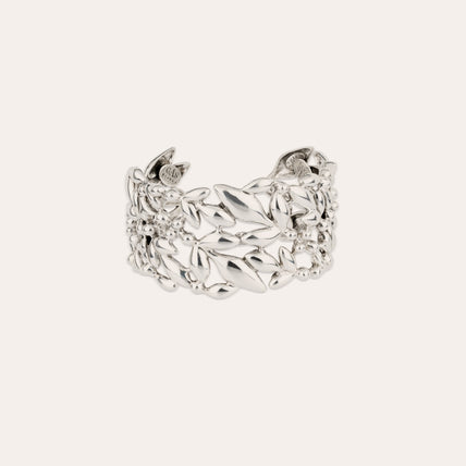 Bracelet manchette Olea argenté