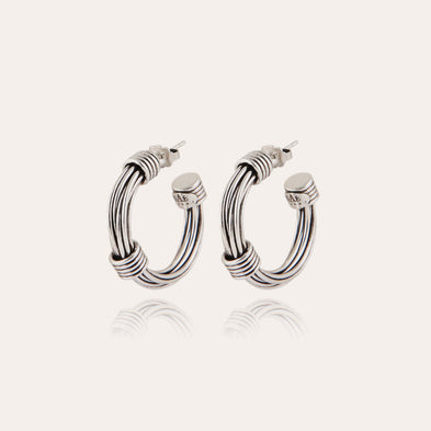 Boucles d'oreilles créoles Ariane petit modèle argentées