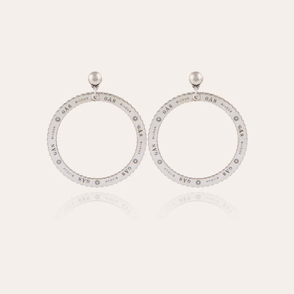 Boucles d'oreilles Bolduc petit modèle argentées