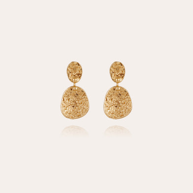 Eclipse small gold-tone earrings