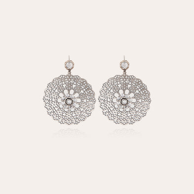 Boucles d'oreilles Flocon petit modèle argentées