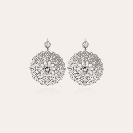 Boucles d'oreilles Flocon petit modèle argentées