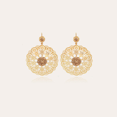 Boucles d'oreilles Flocon petit modèle dorées