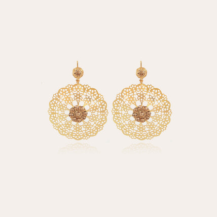 Boucles d'oreilles Flocon petit modèle dorées