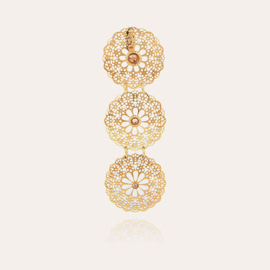 Boucles d'oreilles Flocon Triple mini dorées