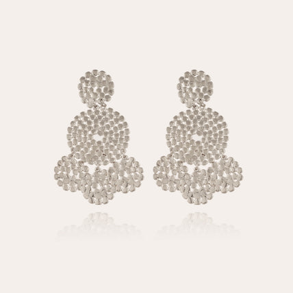 Lucky Sequin small silver earrings