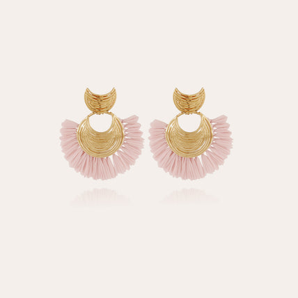 Pendientes Luna Wave Mini de rafia