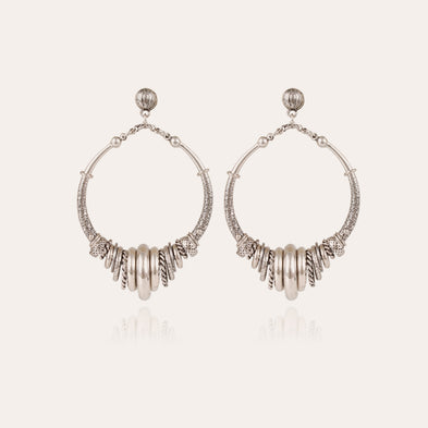 Boucles d'oreilles Maranzana argentées