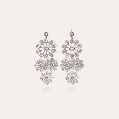 Boucles d'oreilles Neige mini argentées