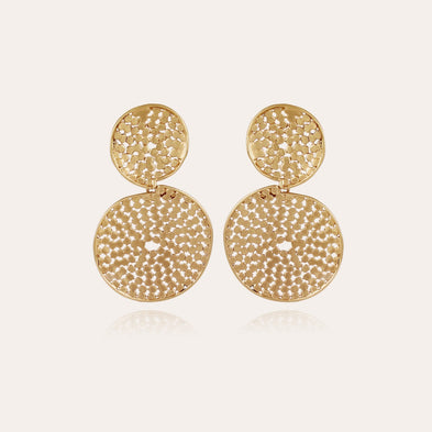 Boucles d'oreilles Onde Lucky Cercle petit modèle dorées