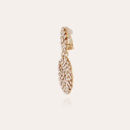 Orecchini Onde Lucky con strass, modello piccolo