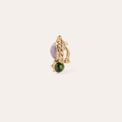 Gold Amarante Earrings - Amethyst