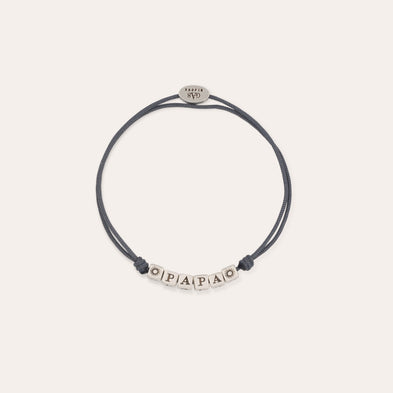 Bracelet Papa grand modèle argenté