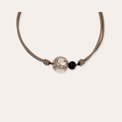 Pulsera de petanca, modelo grande, plateada