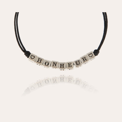 Bracelet Bonheur argenté