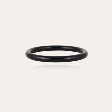 Bracelet Caftan acétate doré - Noir