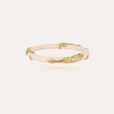 Bracelet Cobra jonc acétate doré - Ivoire
