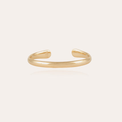 Pulsera tipo brazalete ancha dorada