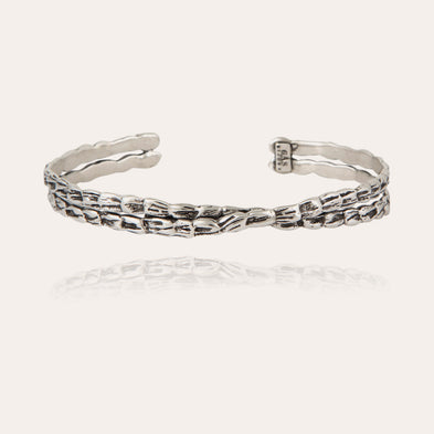 Bracelet jonc Liane croisé argenté