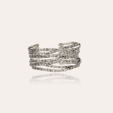 Pulsera tipo manguito «Liane» de small size , en color plateado