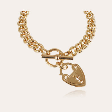Locked gold-plated bracelet